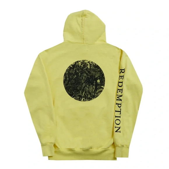 YELLOW REDEMPTION LION PULLOVER HOODIE Men size Large - Picture 1 of 12